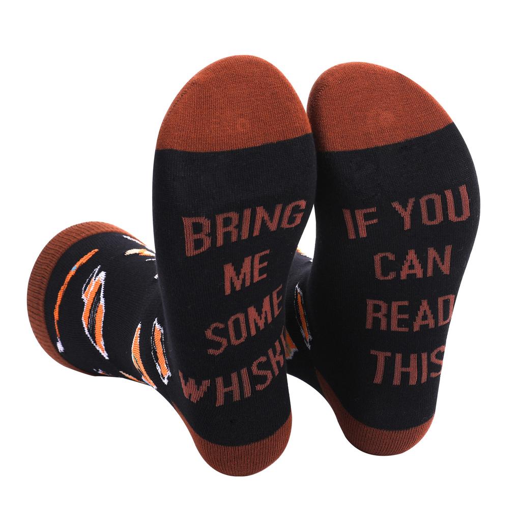 1 Pairs Unisex Novelty Men Casual Socks "Bring Me Some Beer" Funny Socks Great Gift For Men And Women