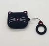 Cute 3D Black Cat Protective Shockproof Earphone Silicone Cover For Airpods Pro 2 Case/Airpods Pro/1/2/3 Case Funda Men Kids
