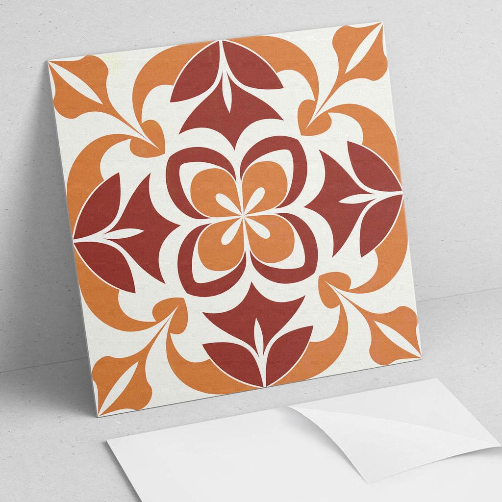 Naklejane Kafelki Winylowe Do Przedpokoju Kwiatowy Wzór Z Liśćmi 9X30X30 Cm
