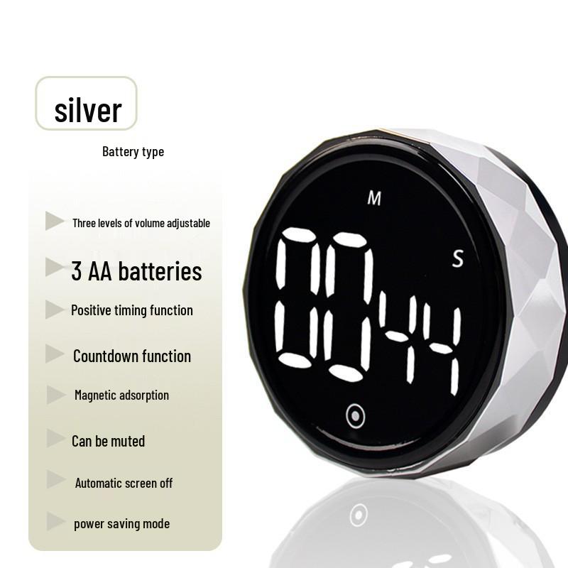 Multifunctional Electronic Rotating Timer Kitchen Alarm Stopwatch with Magnetic Reminder