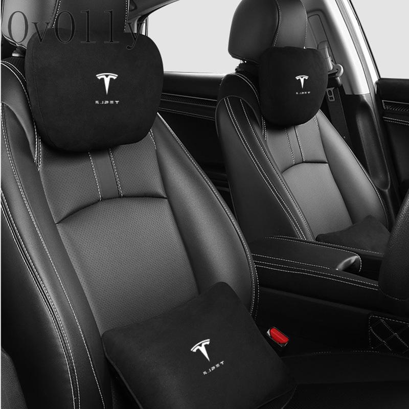 Zertifiziert original Für Tesla Model Y Juniper Tesla Model 3 S Highland Innenraum Auto Zubehör Auto Wildleder Kopfstütze Lendenkissen