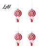 Durable Resin Holiday Ornaments 4 Pcs Gingerbread Christmas Ornaments Candy Cane Tree Lollipop Tree Decorations Man Xmas Hanging Decoration
