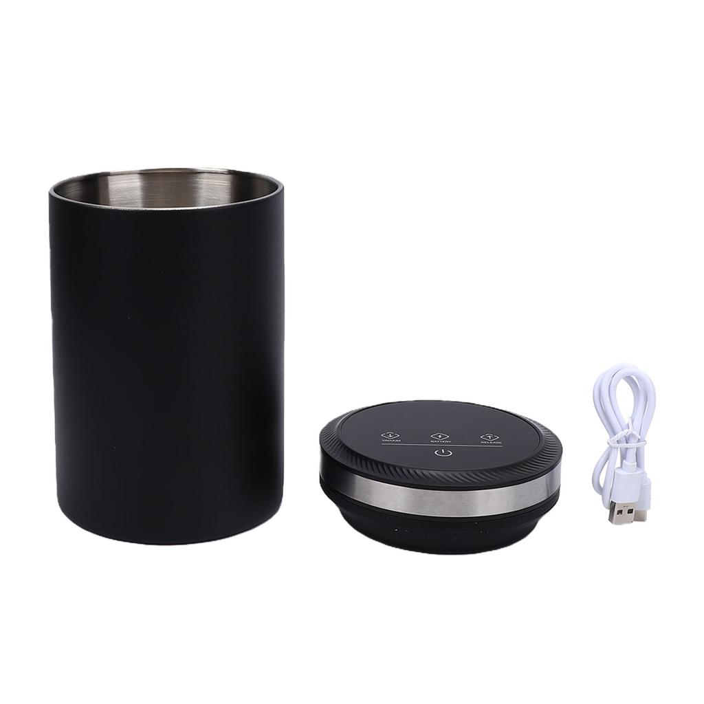 Vacuum Coffee Canister Digital Time Power Display Automatic Charging Stainless Steel Coffee Storage Container