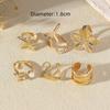 Ocean-Inspired Women's Alloy Ring Set: Starfish & Shell Design