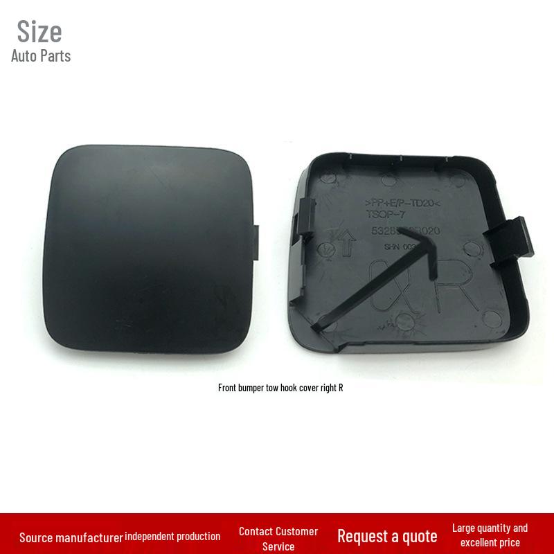 RAV4 Front Bumper Trailer Cover for 2009-2013, Part Numbers 53285-0R020 & 53286-0R020.