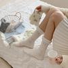 Women's Mid-calf Socks with Slight Pressure for Slimming, Woolen Socks with Bow, Combed Cotton, Sweet and Versatile Socks