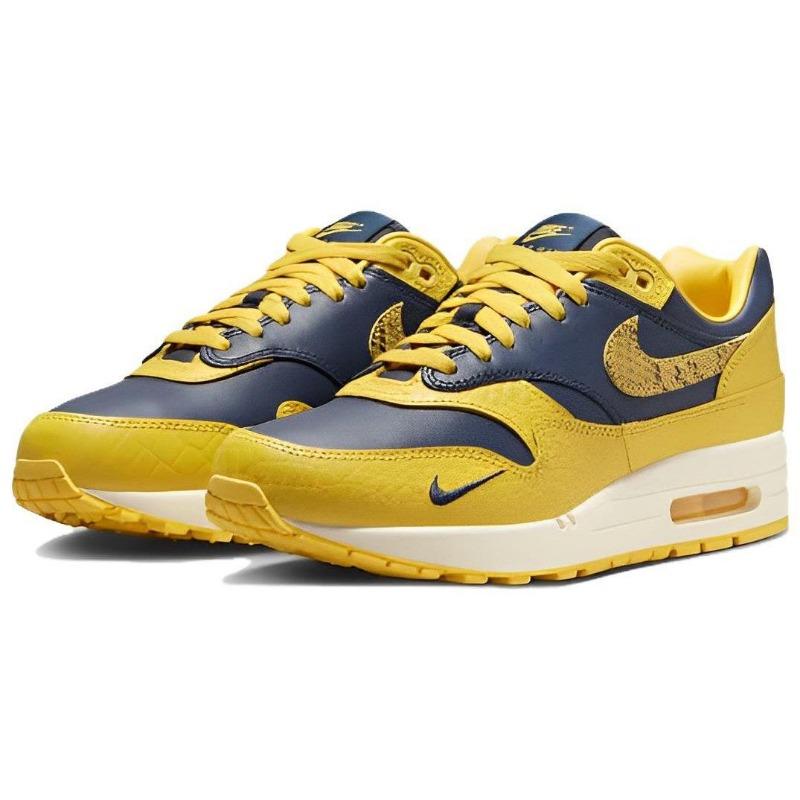 Nike Air Max 1 "Head To Head" Women's Low-Top Lifestyle Casual Shoes Yellow Blue FJ5479-410