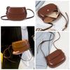Candy Color Casual Satchel Bag Sling Bags Saddle Shoulder Bag Simple Women Crossbody Bag