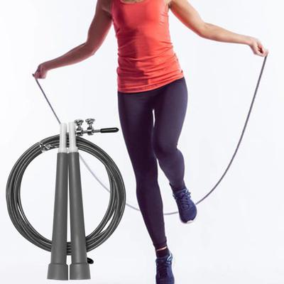 1 Set Steel Wire Jump Rope with Ergonomic Handle Weighted Adjustable Fitness Rope Skipping Workout Equipment for Kids Adults