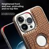 16 Pro Max Electroplat Crocodile Texture Leather Magnetic Phone Case for IPhone 14 Pro Max 13 12 15 16 Bracket Protective Cover
