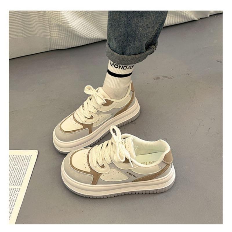 White Shoes Women's Thick Soled Spring and Autumn Casual Sports Shoes