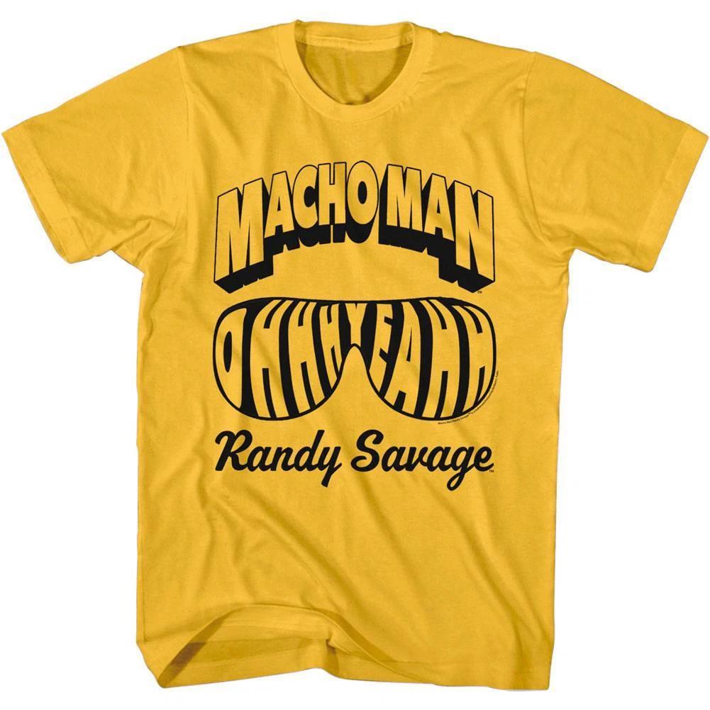 Macho Man Randy Savage Sunglasses Men s Gold T Shirt S