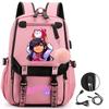 Large Capacity Schoolbag with Shoulder Strap; Student Three-piece Pencil Case Set