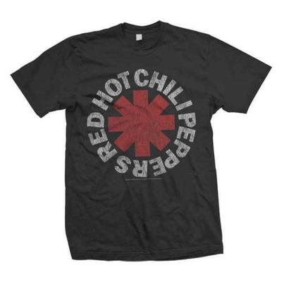 Red Hot Chili Peppers Vintage Logotyp T-shirt S-M-L-XL-2XL Helt Ny Officiell