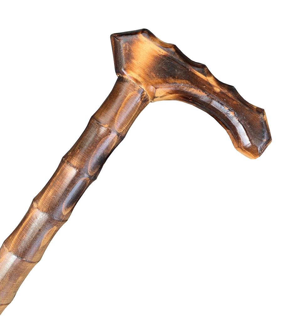 TREEONE Wooden Walking Stick, Burnt Cedar (Yakisugi)