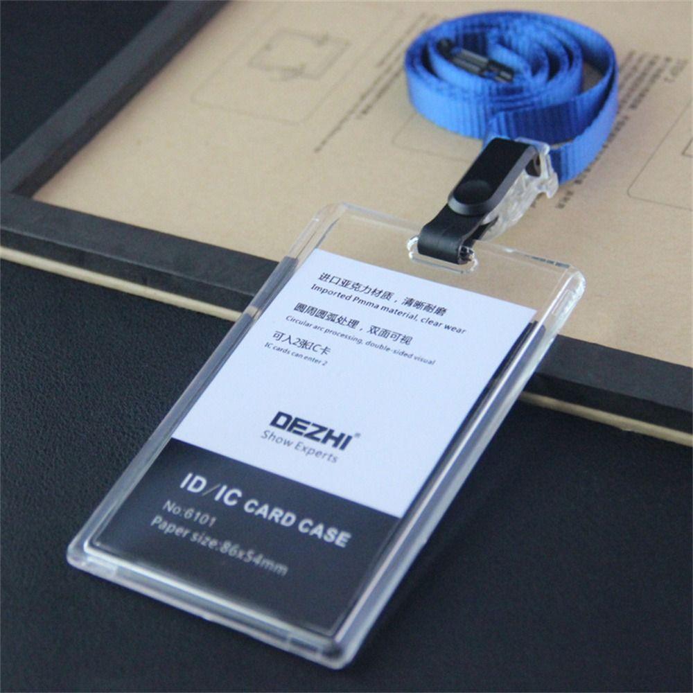 Work Identity Business Card Holder Adjustable Name Card Cover Badge Cards ID Card Holder  Women Men