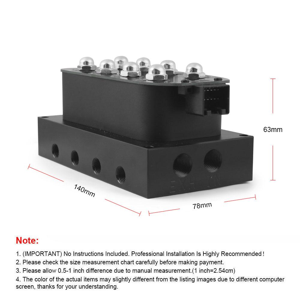 12V Solenoid Valve Air Ride Suspension Manifold Valve 0-300psi Pneumatic Shock Absorber 1/4 1/8"npt Fast Control Fbss