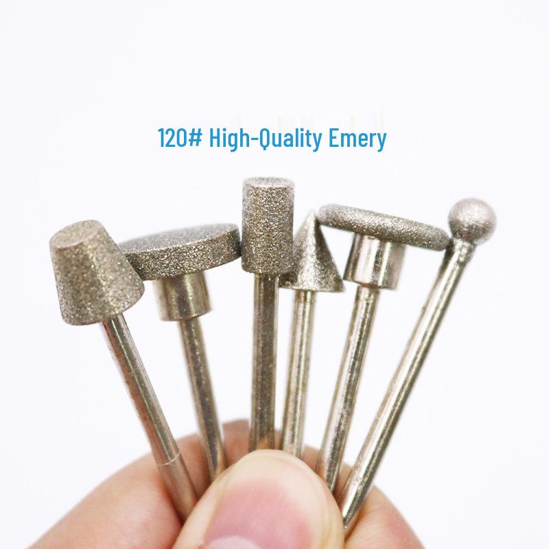 Hongyu 50-Piece Diamond Sand Grinding Needle Set, 3mm Shank for Jade Carving