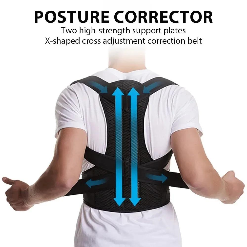Adjustable Back Brace Posture Corrector Belt For Women & Men Lumbar Support Shoulder Support For Improving Scoliosis