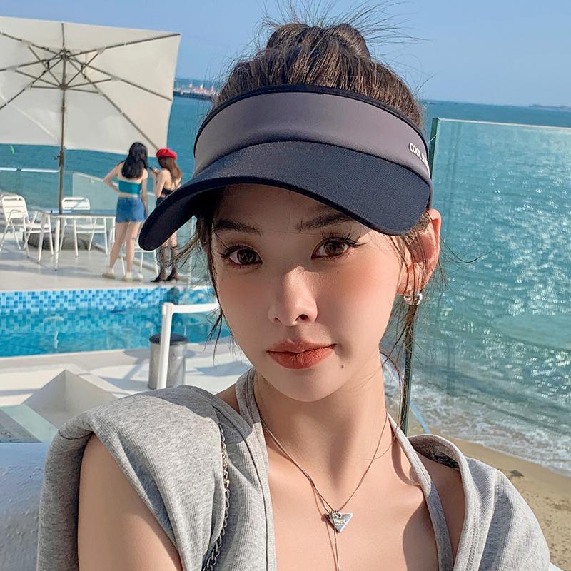 Peaked cap women's spring summer empty top hat versatile fashion trendy sun hat sunshade sunscreen leisure sports sun hat