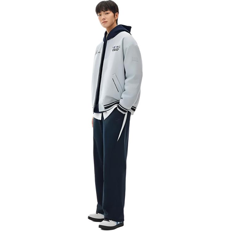 Anta Basketball Series Long Sleeve Single Breasted Loose Cotton Jacket Men Jackets 152541801-1