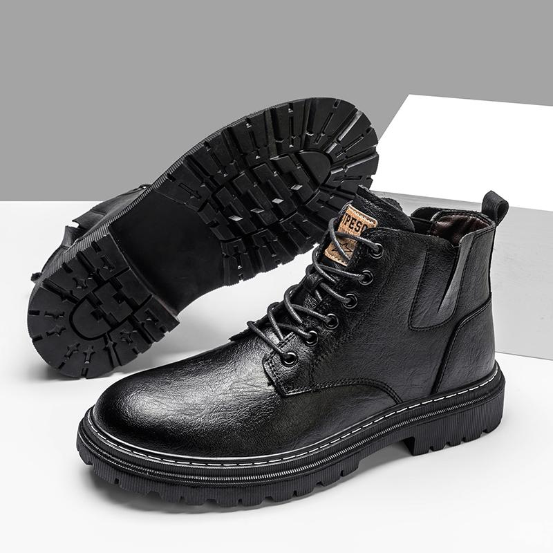 2026 New Men's Warm Leather Boots Genuine Cowhide Wool Lined Non - slip Ankle Boots for Outdoor Autumn Winter Size 38 - 44