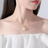 S925 Sterling Silver Hetian Jade Maitreya Buddha Necklace - Women's Trendy Ancient Style Clavicle Chain Pendant