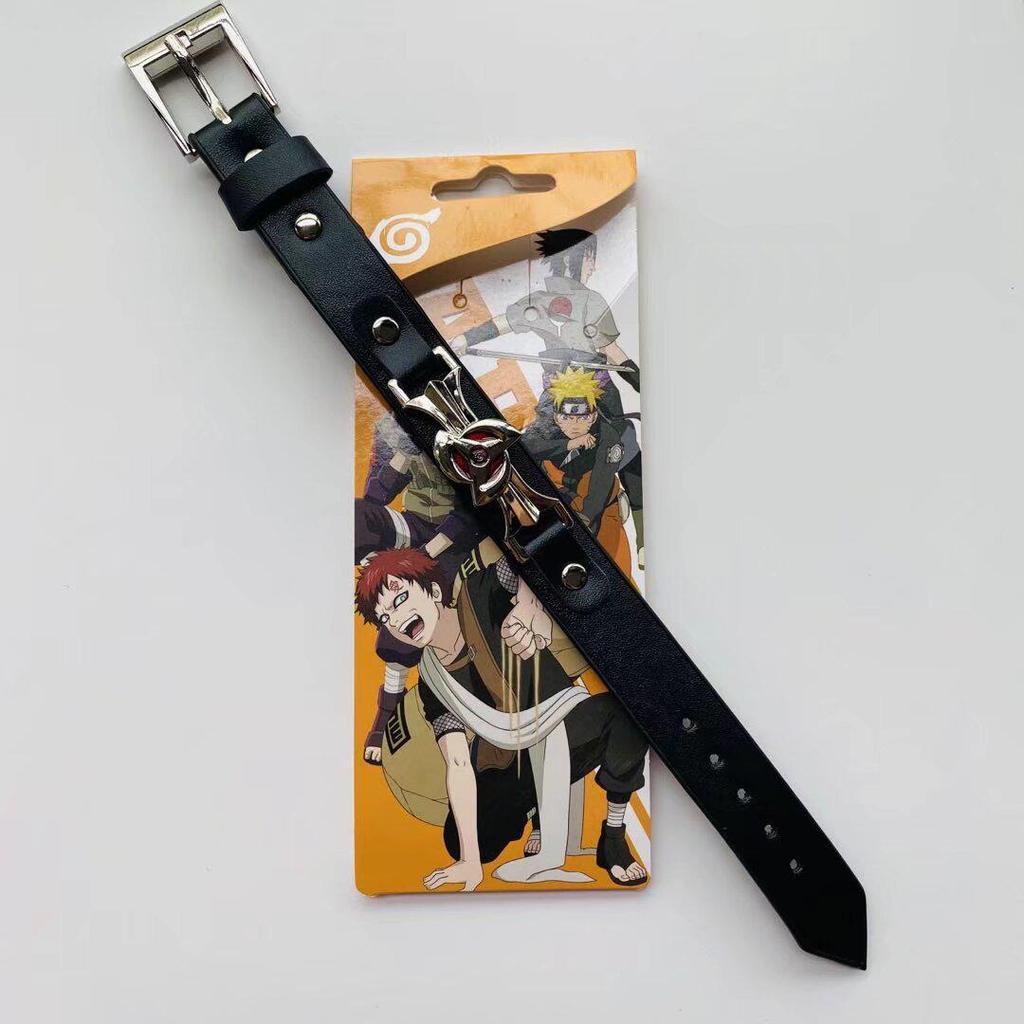 Anime Mix Faux Leather Bracelet: Attack on Titan, Naruto, Jujutsu Kaisen, Demon Slayer, Fairy Tail, Death Note.