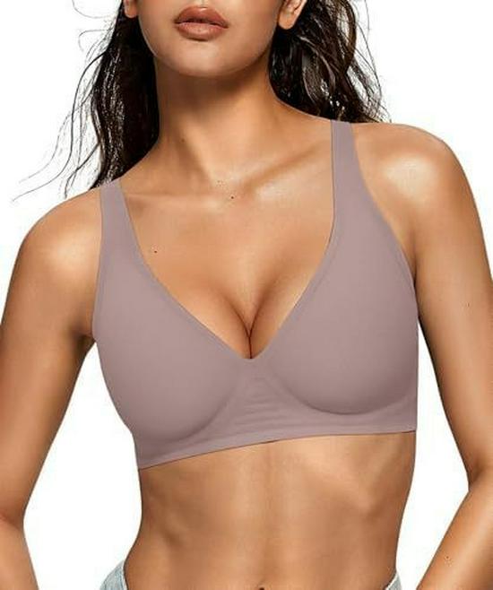 OEAK Damen Bügelloser Deep V Push-Up T-Shirt BH