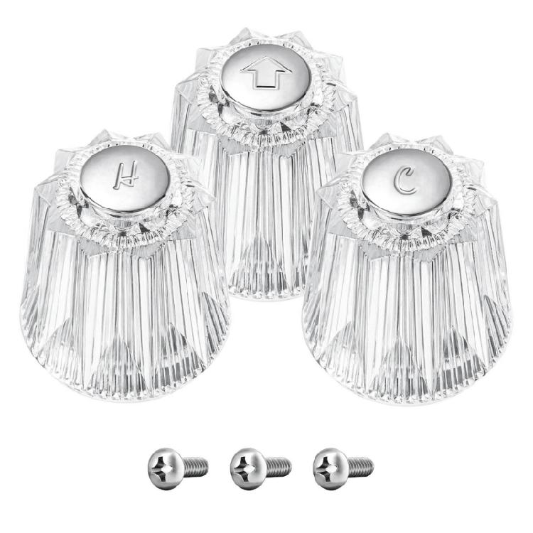 2/3Pcs Hot And Cold Shower Knob Shower Faucet Handle Replacement Comfortable grip Shower Valves Knobs Bathroom Accessories