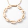 Böhmisches Imitation Kaurimuschel Armband für Damen Handgemacht Verstellbar Weißes Geflochtenes Seil Fußkettchen Sommer Strandurlaub Schmuck Geschenk