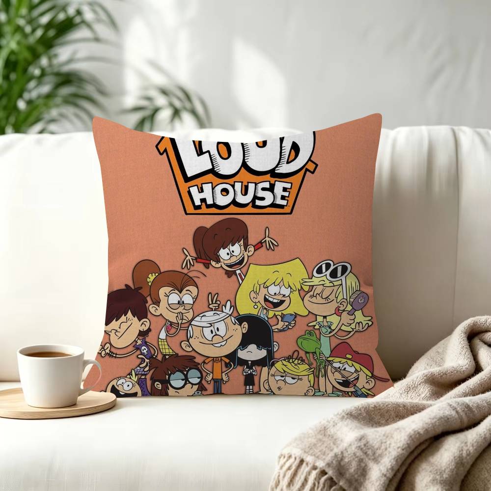 Popular Cartoon The Loud House Decorative Room Aesthetics Pillow Case Home Decor Bedroom Sofa Bed Pillow Cover x