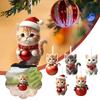 2D Acrylic Christmas Tree Hanging Ornaments Cat Shaped Pendants Christmas Decorations For Home Xmas Gifts New Year 2025 S1A4