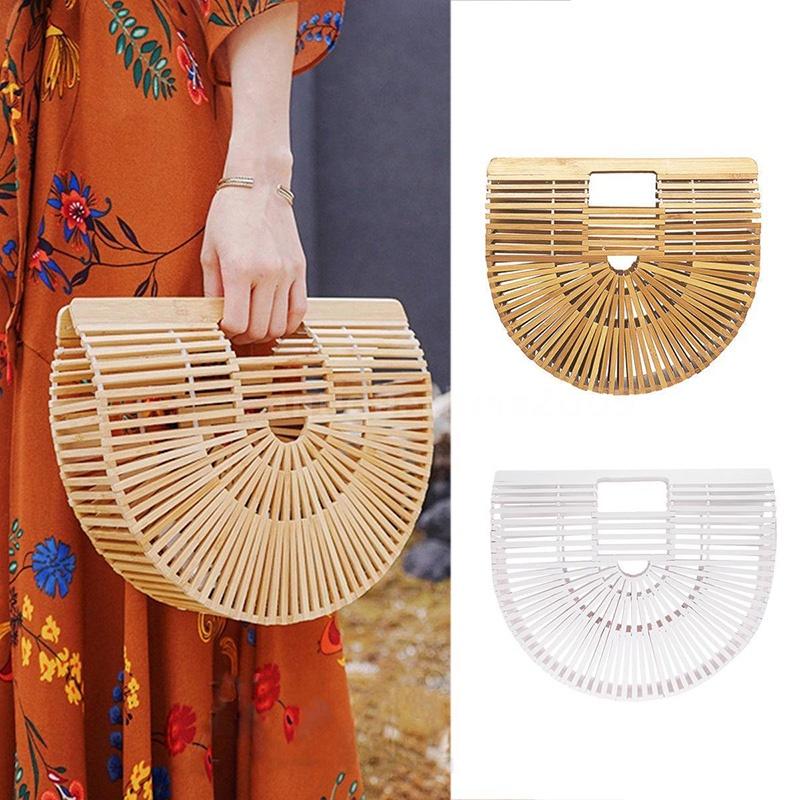 Traditional Handmade Bamboo Womens Shoulder Bag With Practical Size And Elegant Appearance