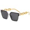 Square Sunglasses New New Arrival Chain Tide Big Frame Women's Sunglasses Ins Internet-Famous Sunglasses Personalized Glasses