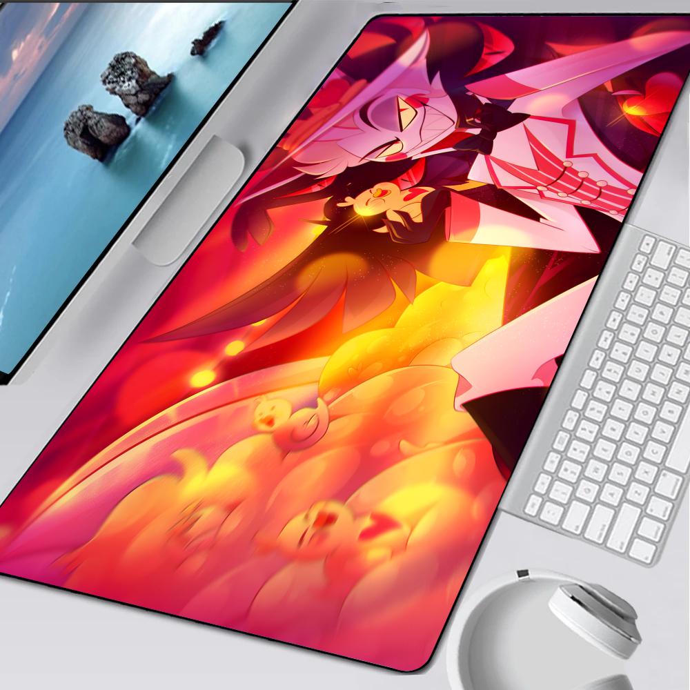 H-Hazbin Kreskówka H-Hotel Podkładka pod mysz Gumowa mata Laptop XXL Podkładka pod mysz Notebook Gracz Stół komputerowy Akcesoria do gier