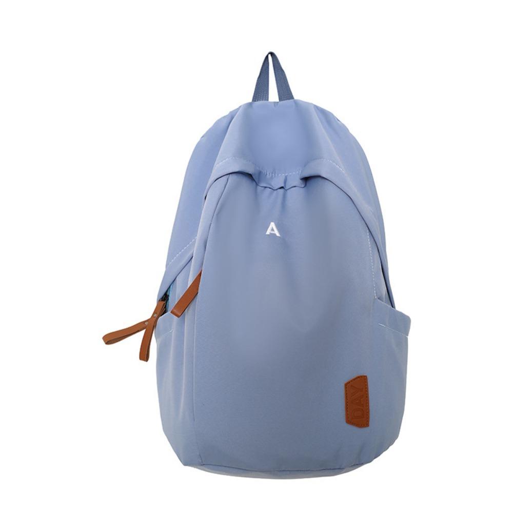 

Solid Color Travel Backpack Canvas Computer Bag Fashion School Bags High School Students