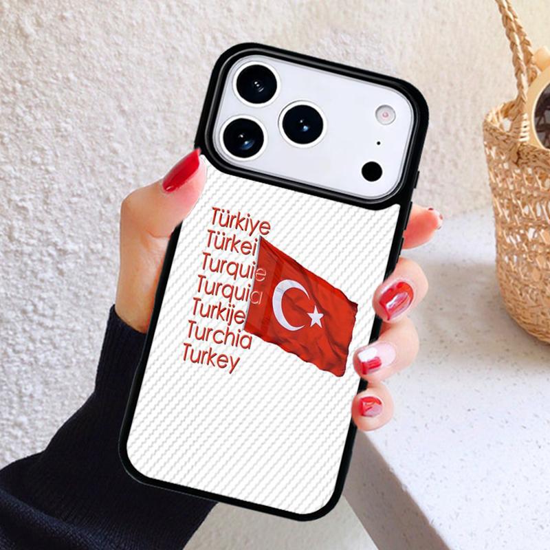 Turkey Turkish Flag Phone Case For iPhone 17 Air 16 15 14 13 12 11 Pro Max Plus