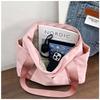 2023 Women's Japanese Solid Color Tote & Shoulder Canvas Handbag - Casual, Simple Mommy Outing Bag