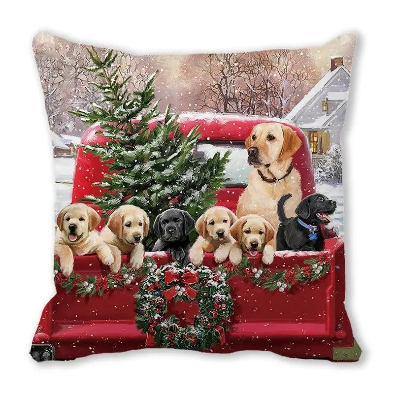 Merry Christmas Pillow Case Sofa Cushion Covers Xmas Party Decorative Pillowcases Happy New Year 2024 Navidad  Gifts