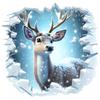2025 Christmas Waterproof Removable Deer Wall Sticker for Bathroom Decoration