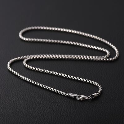 Κολιέ Κουτί Πλάτους 3mm Κρεμαστό Αλυσίδα Καθαρό Ασήμι 925 για Άνδρες Γυναίκες Κολιέ Δήλωσης Κοσμήματα Ασημένια Αλυσίδα 925 για Γυναίκες