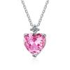 Korean Rhinestone Heart Pendant Necklace - Sweet Summer Style