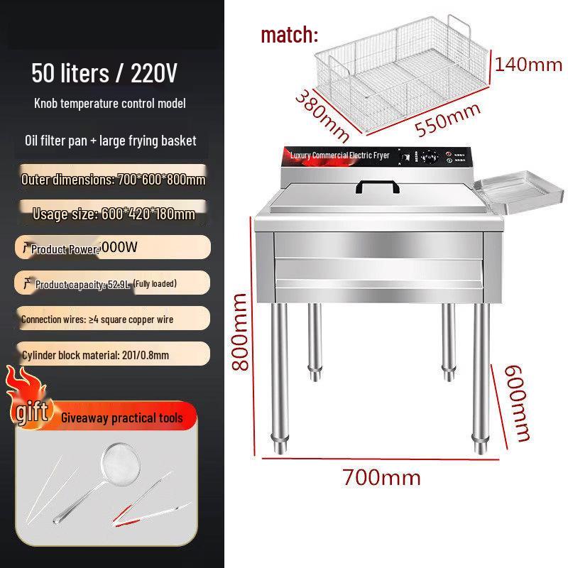 JPHZNB Commercial Electric Deep Fryer, 50L