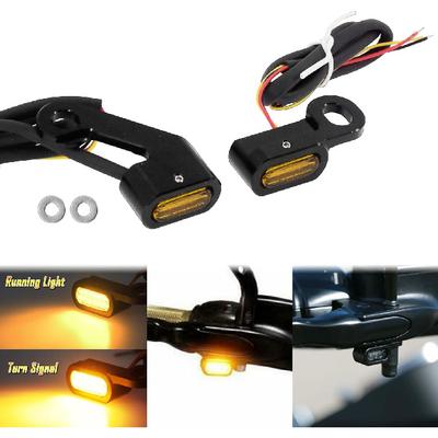 LED Turn Signal Light Running Light Front Indicators Blinker Lights Mini Fit for Harley Touring Road King Street Gilde Electra Glide 2009-2017