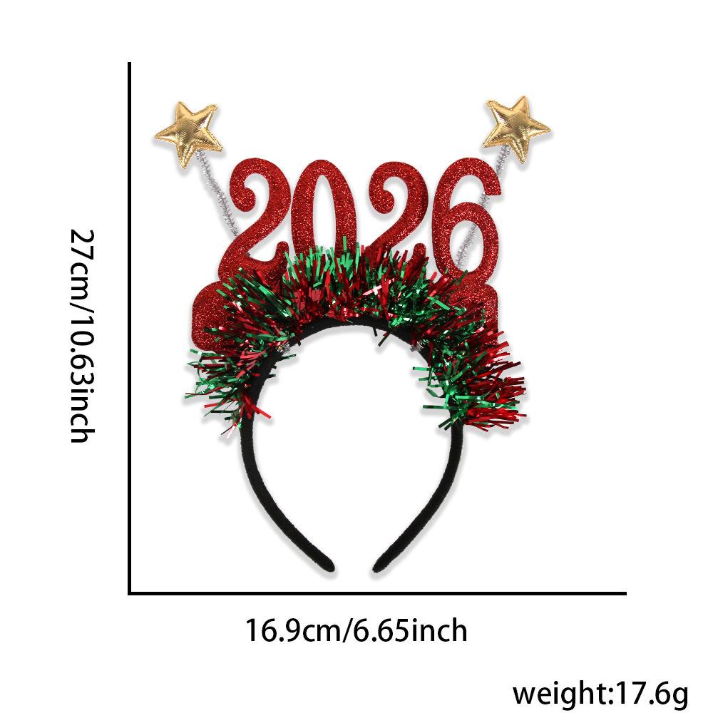 Lunettes de Fête du Nouvel An 2026 Monture Légère Rouge Pailletée avec Flocon de Neige
