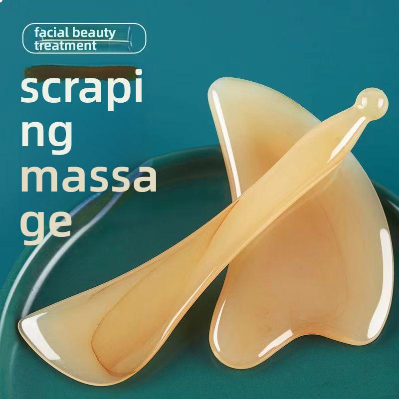 Natural Resin Facial Tendon Pulling Stick Facial Scraping Board Universal Environmentally Friendly Resin Scraping Board Set