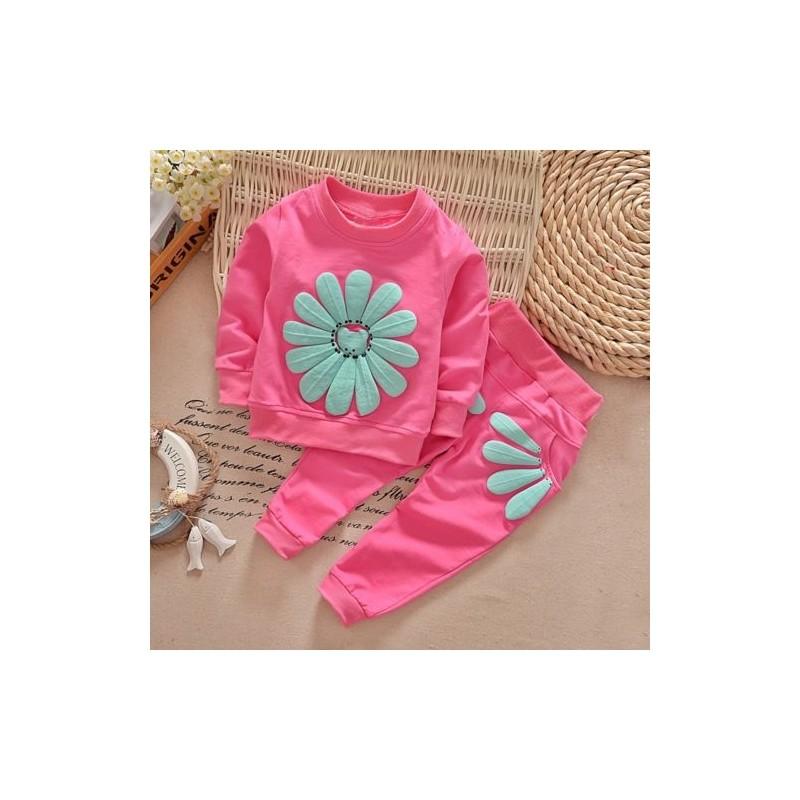 Adorables Tenues d'Automne pour Tout-Petits et Bébés Filles avec Tops T-shirts Confortables et Pantalons Longs Ensemble 2 pièces