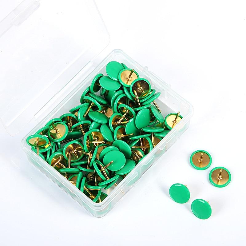 100pcs Home Office Colorful Drawing Pins Pushpin Thumbtack Cork Board Push Pin Photo Wall Map Markers