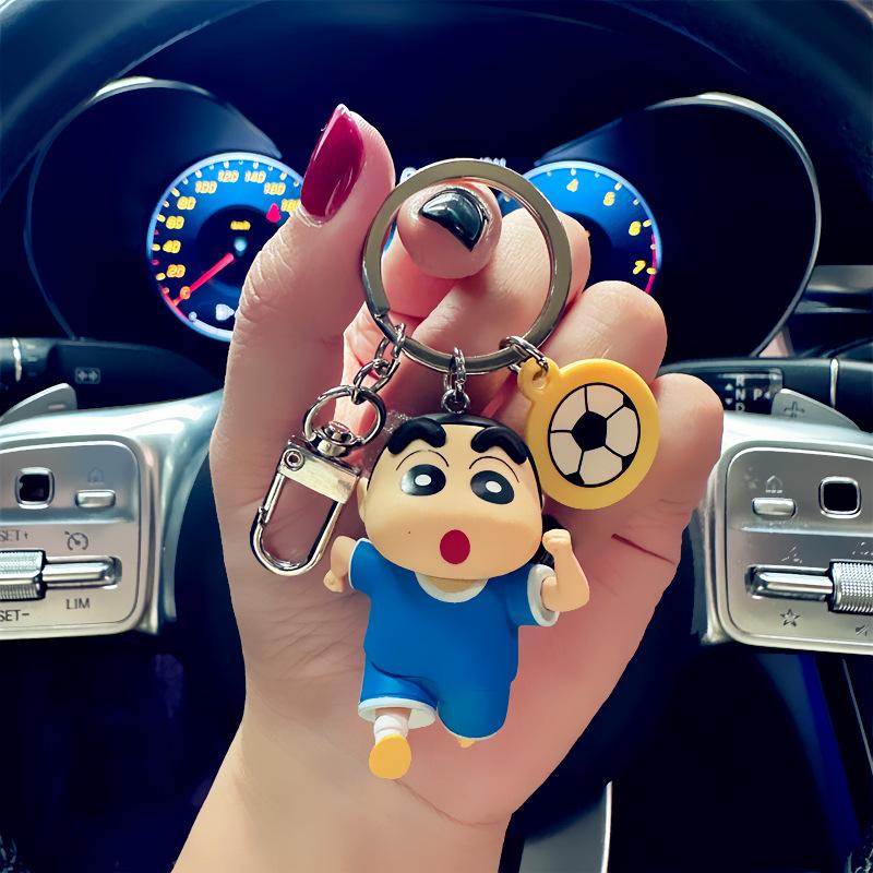 Nowe Figurki Kawaii Anime Kreskówkowe Crayon Shin-chan Breloki Uroczy Wisiorek do Plecaka Uchwyt na Klucze Ozdoby Akcesoria Prezenty Urodzinowe